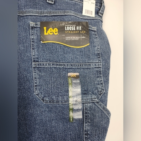 Lee Carpenter Loose Fit Straight Leg Original Stone 48x29 - Picture 4 of 11